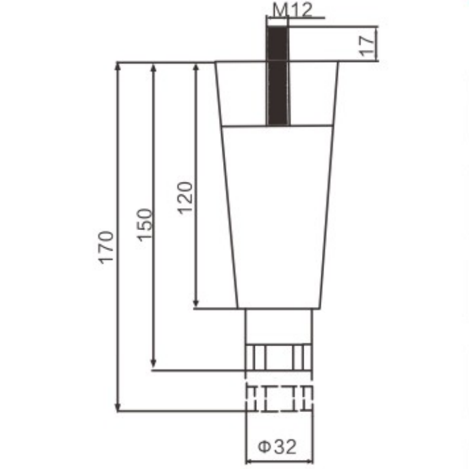 Plastic adjusting feet  for refrigerators and ovens BH64