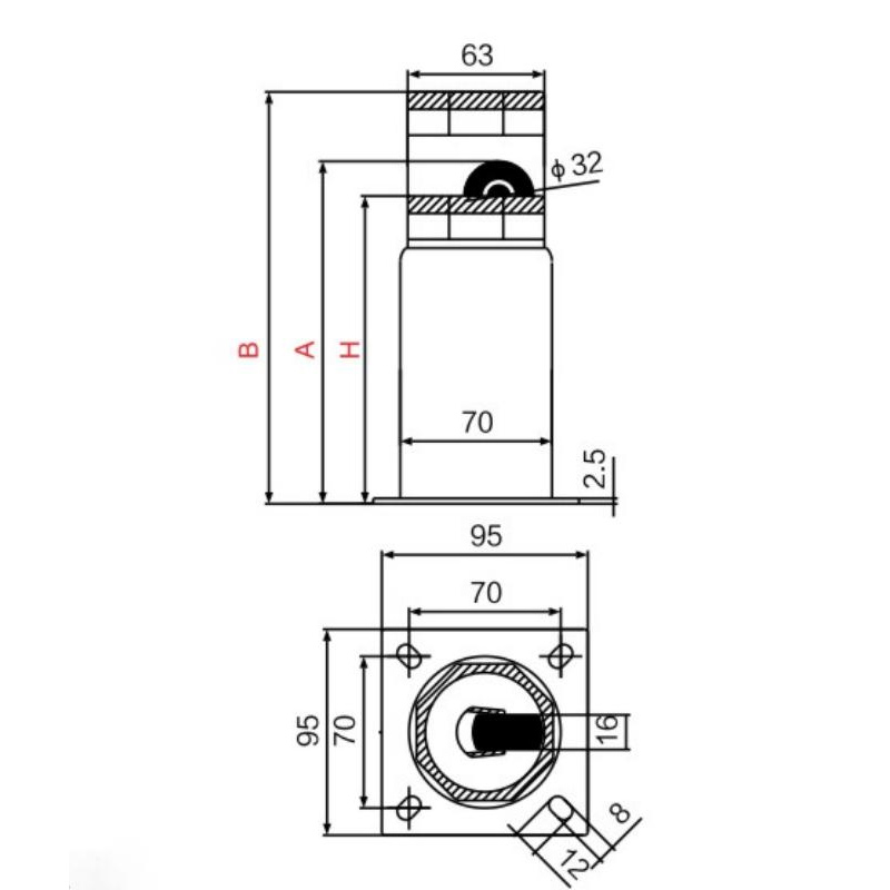 Stainless Steel Gravity Adjustment Foot with wheels