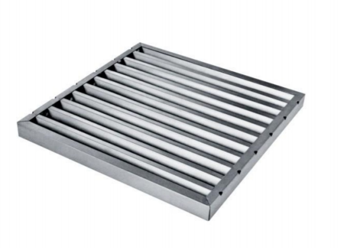 High-quality stainless steel industrial grease filter BH223 with optimized airflow for energy saving and long lifespan. Ideal for hotel and canteen kitchens. OEM customization offered.
