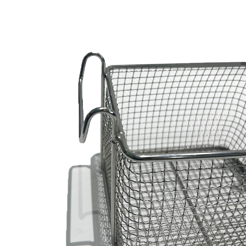 Rectangular Fry Basket with High Arc Handle for Deep Frying Larger Portions in Commercial or Home Kitchens